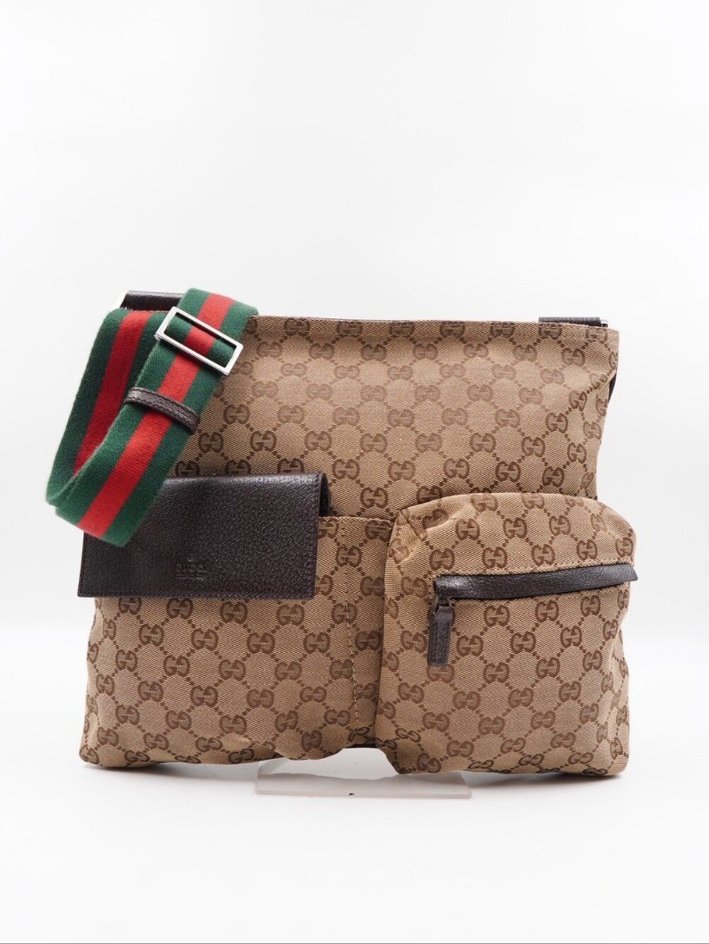 CL43 💕 Gucci GG Monogram Canvas Double Pocket